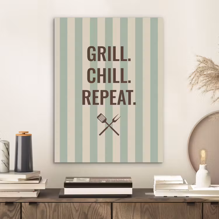 Quote - Strepen - Grill PET vilt klein -sfeer1
