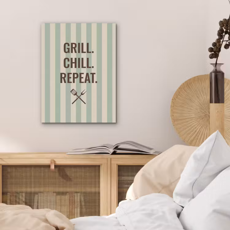 Quote - Strepen - Grill PET vilt klein -sfeer3