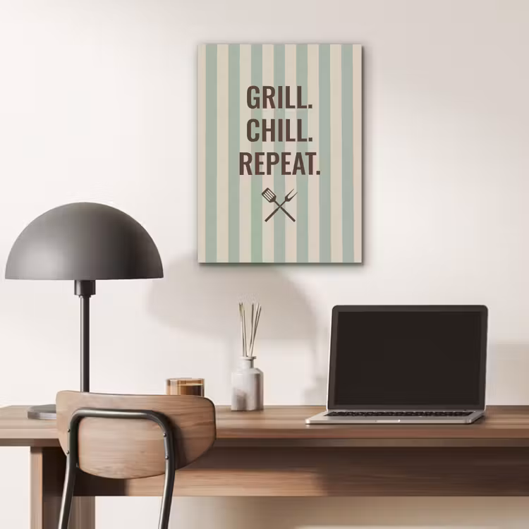 Quote - Strepen - Grill PET vilt klein -sfeer5