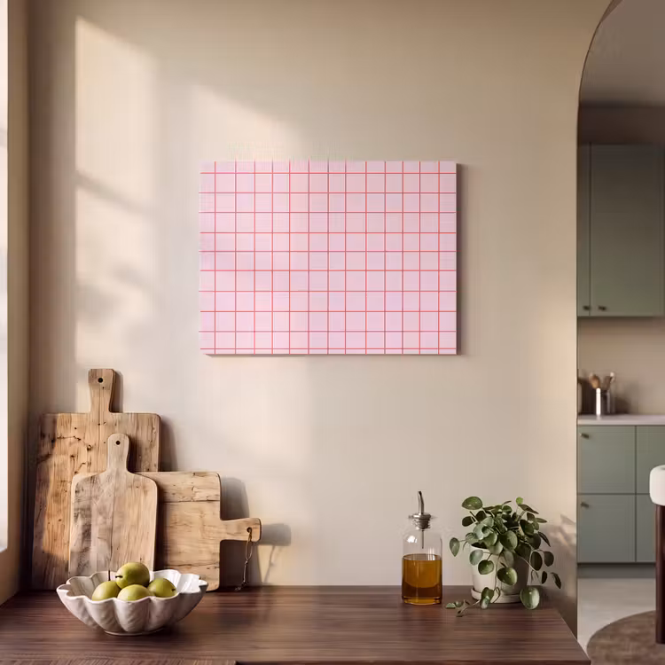 Raster - Patroon - Roze PET vilt klein 837 -sfeer2
