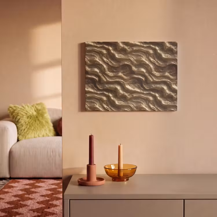 Reliëf - Golven - Abstract - Bronsgoud PET vilt klein 837 -sfeer1