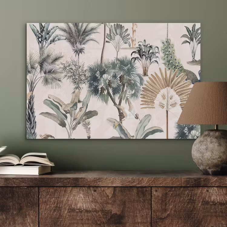 Retro - Jungle - Natuur - Dieren PET vilt middel -sfeer2