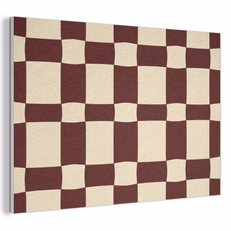 Retro - Patroon - Bruin PET vilt klein 837 -3d