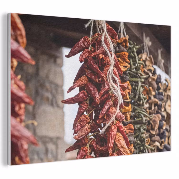 Akoestisch schilderij - Rode pepers - Eten - Rode pepers - Eten PET vilt klein