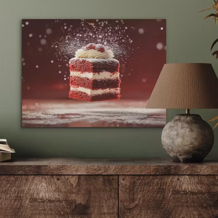 Rode - Velvet - Taart - Eten PET vilt klein -sfeer2