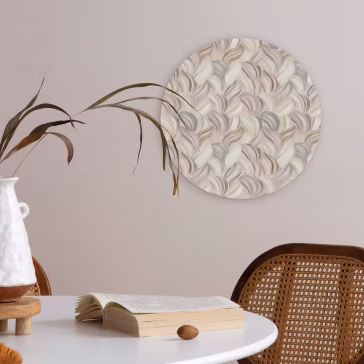 Abstract - Golvend - Pastel Akoestische PET Vilt - Rond klein 838 -sfeer3