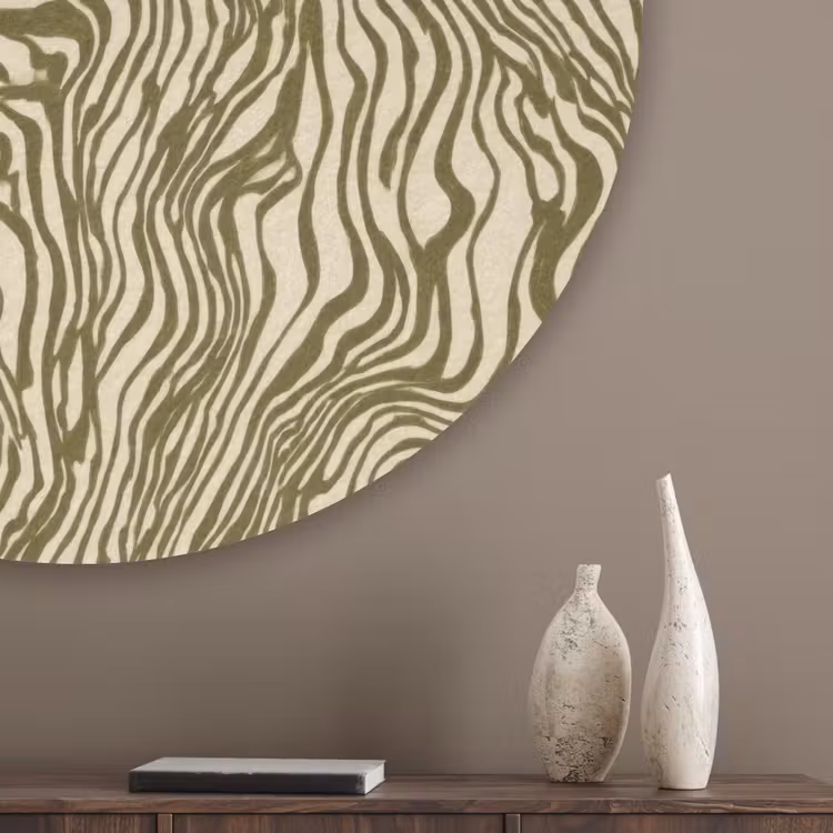 Abstract - Marmer - Groen Akoestische PET Vilt - Rond klein 838 -sfeer5_closeup