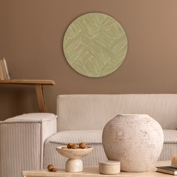 Abstract - Modern - Groen Akoestische PET Vilt - Rond klein 838 -sfeer1