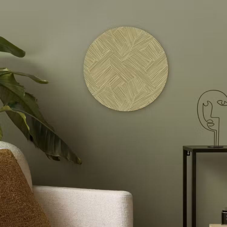 Abstract - Modern - Groen Akoestische PET Vilt - Rond klein 838 -sfeer2