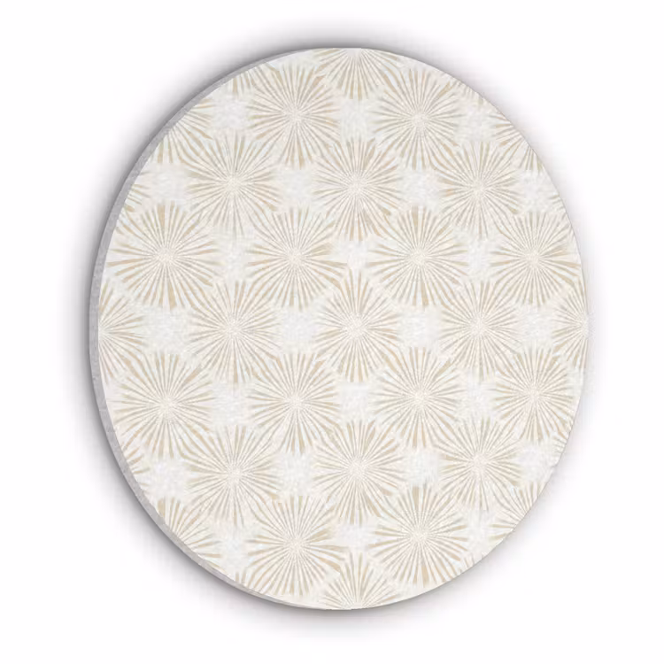 Abstract - Motief - Beige Akoestische PET Vilt - Rond klein 838 -3d