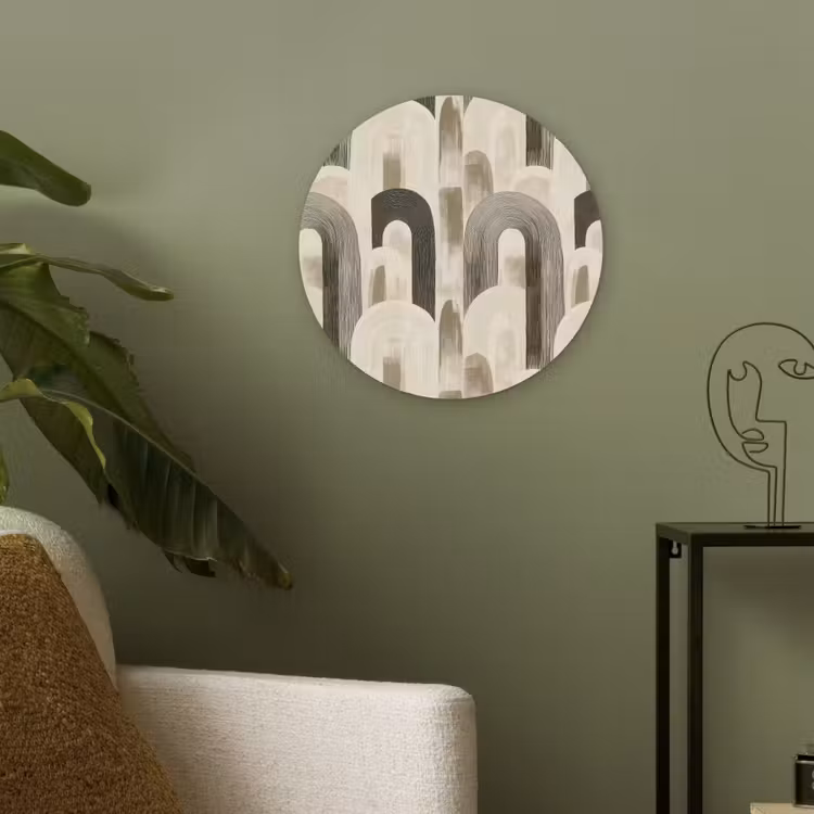 Abstract - Patroon - Bogen Akoestische PET Vilt - Rond klein 838 -sfeer2