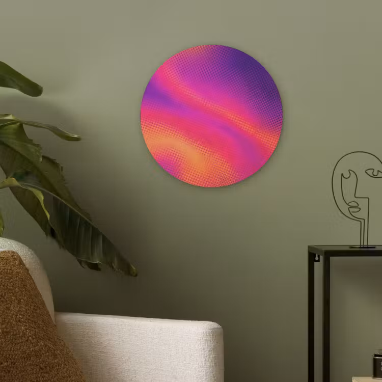 Abstract - Patroon - Kleurverloop Akoestische PET Vilt - Rond klein -sfeer2