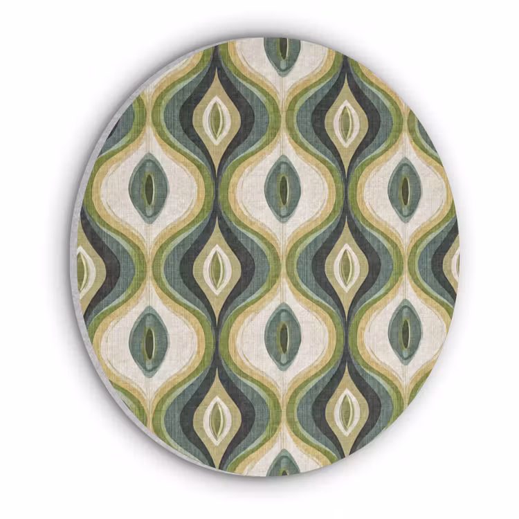 Abstract - Ritmisch - Groen Akoestische PET Vilt - Rond klein 838 -3d