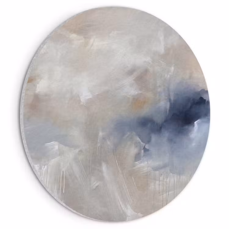 Abstract - Wolken - Sfeer - Modern - Beige Akoestische PET Vilt - Rond klein -3d
