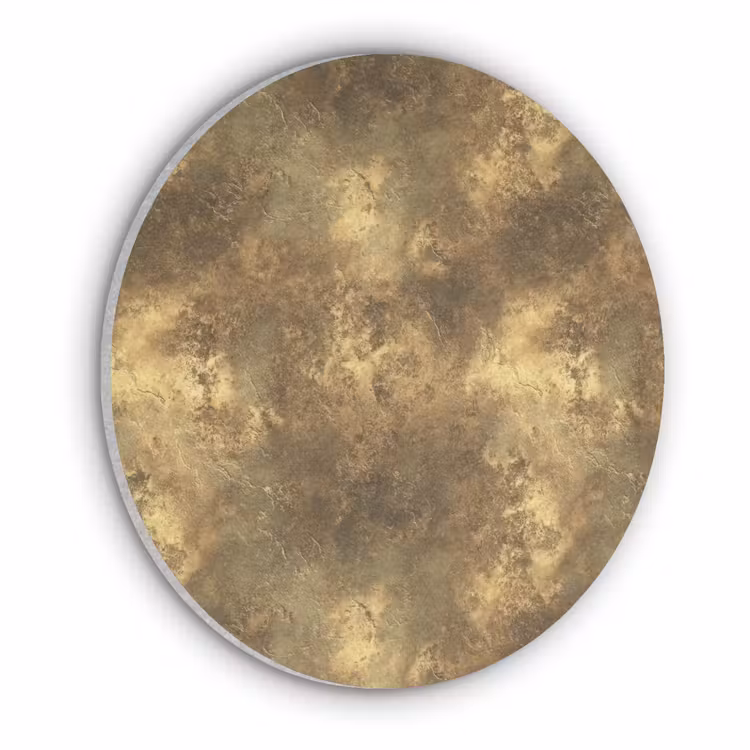 Antiek - Metaallook - Goud Akoestische PET Vilt - Rond klein 838 -3d