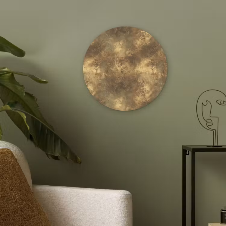 Antiek - Metaallook - Goud Akoestische PET Vilt - Rond klein 838 -sfeer2