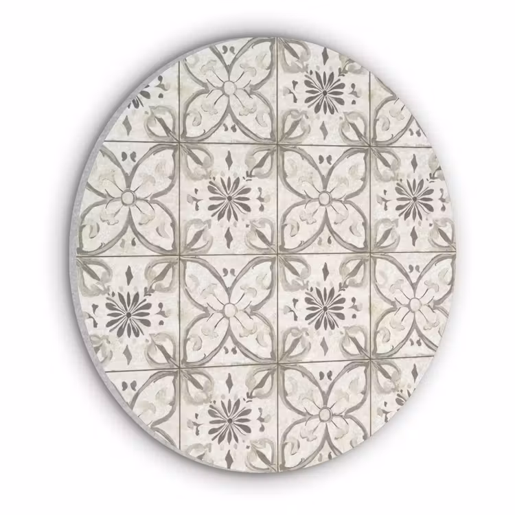 Antiek - Tegel - Beige Akoestische PET Vilt - Rond klein 838 -3d