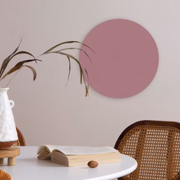 Antique - Mauve - Roze Akoestische PET Vilt - Rond klein 838 -sfeer3
