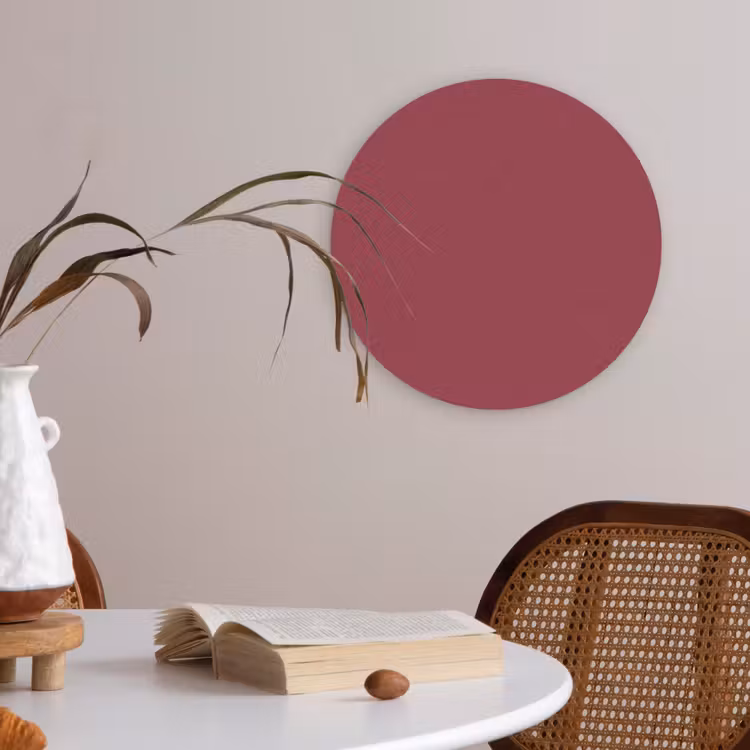 Antique - Ruby - Rood Akoestische PET Vilt - Rond klein 838 -sfeer3