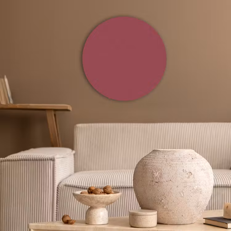 Antique - Ruby - Rood Akoestische PET Vilt - Rond klein 838 -sfeer1