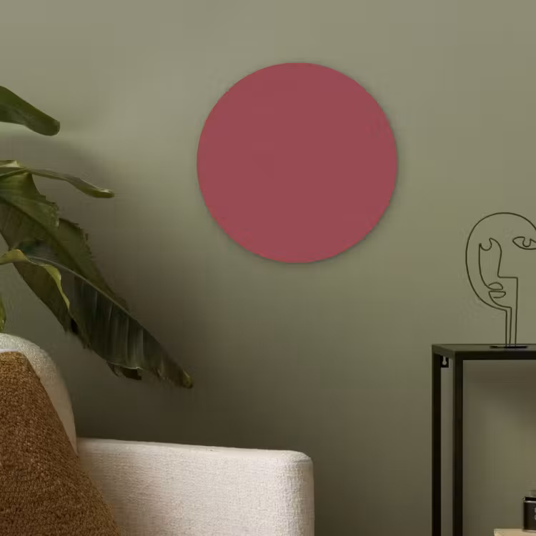 Antique - Ruby - Rood Akoestische PET Vilt - Rond klein 838 -sfeer2