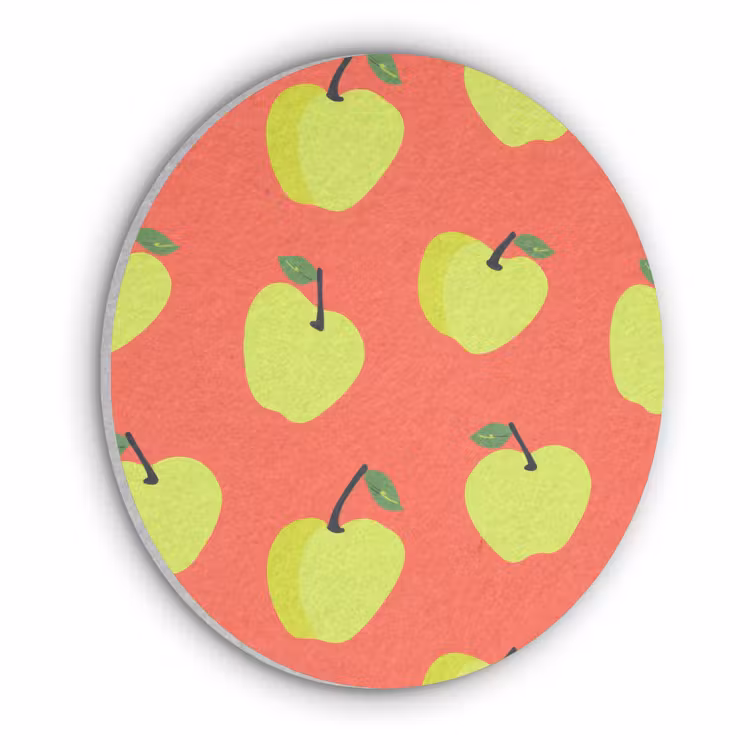 Appels - Modern - Groen Akoestische PET Vilt - Rond klein 838 -3d
