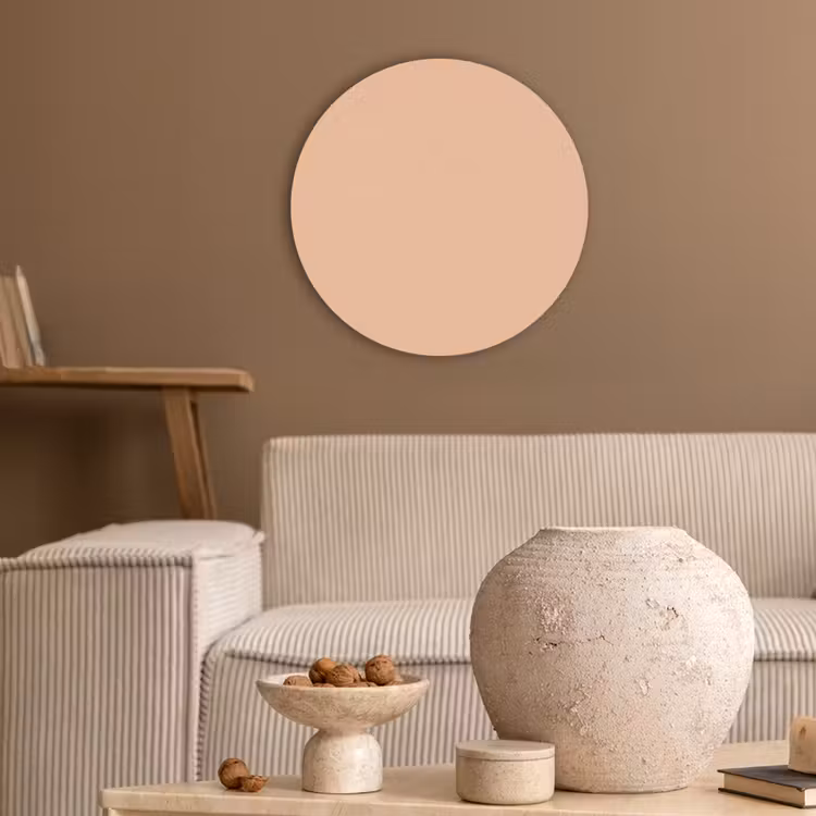 Apricot - Blush - Nude Akoestische PET Vilt - Rond klein 838 -sfeer1