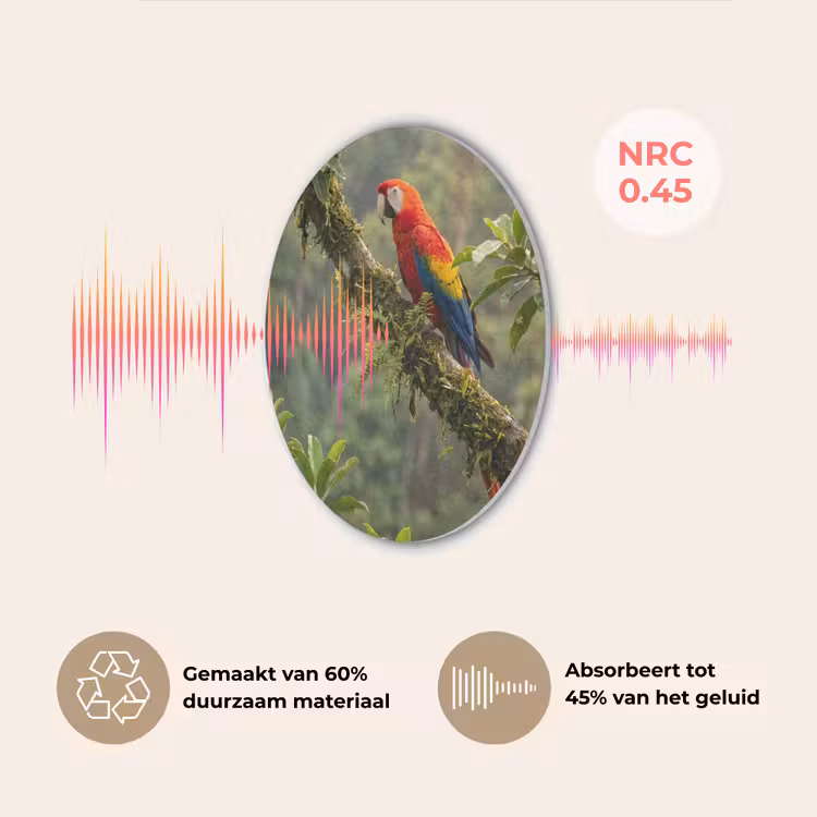 Ara - Jungle - Rood Akoestische PET Vilt - Rond klein -USP_NL