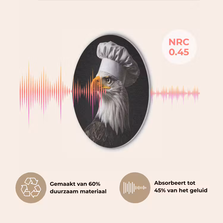 Arend -Amerika - Koksmuts - Vogel - Stoer Akoestische PET Vilt - Rond klein -USP_NL