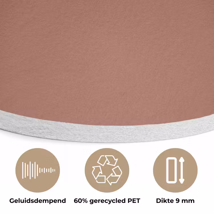 Baked - Earth - Oranje Akoestische PET Vilt - Rond klein 838 -closeup_NL