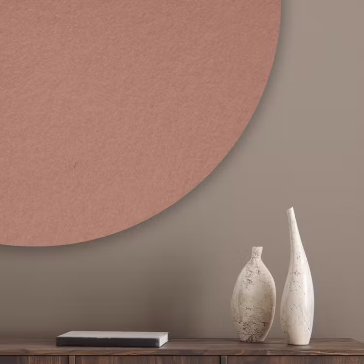 Baked - Earth - Oranje Akoestische PET Vilt - Rond klein 838 -sfeer5_closeup