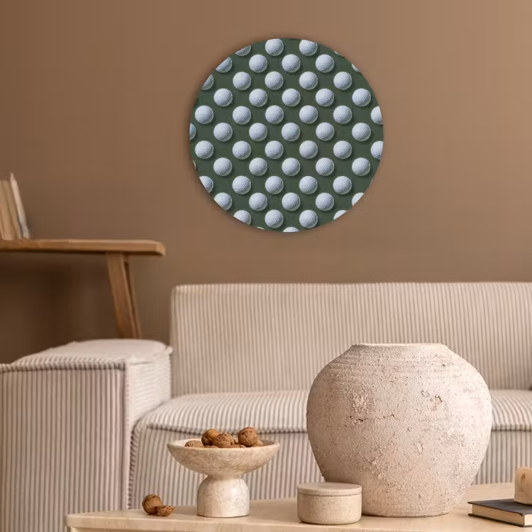 Ballen - Golf - Groen Akoestische PET Vilt - Rond klein 838 -sfeer1