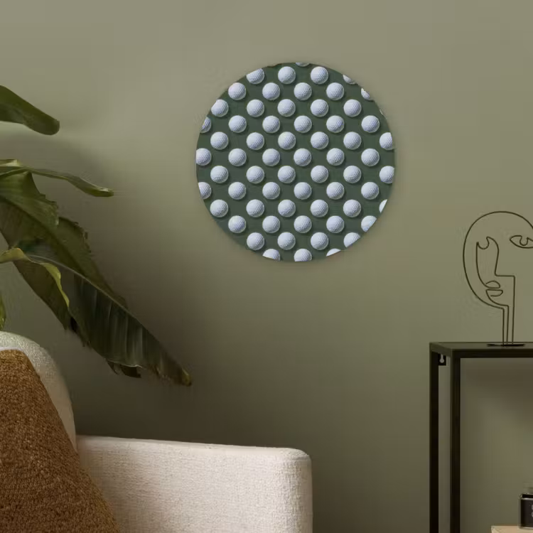 Ballen - Golf - Groen Akoestische PET Vilt - Rond klein 838 -sfeer2