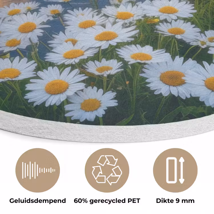 Beekje - Landschap - Margriet Akoestische PET Vilt - Rond klein -closeup_NL