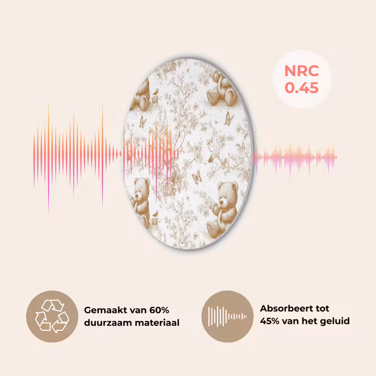 Beer - Tijdloos - Bruin Akoestische PET Vilt - Rond klein 838 -USP_NL