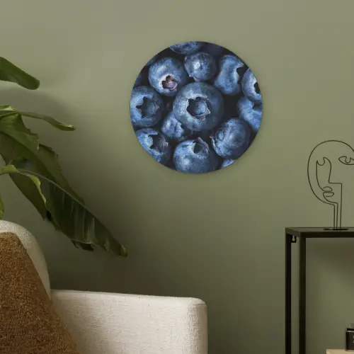 Bessen - Blauw - Fruit Akoestische PET Vilt - Rond klein -sfeer2