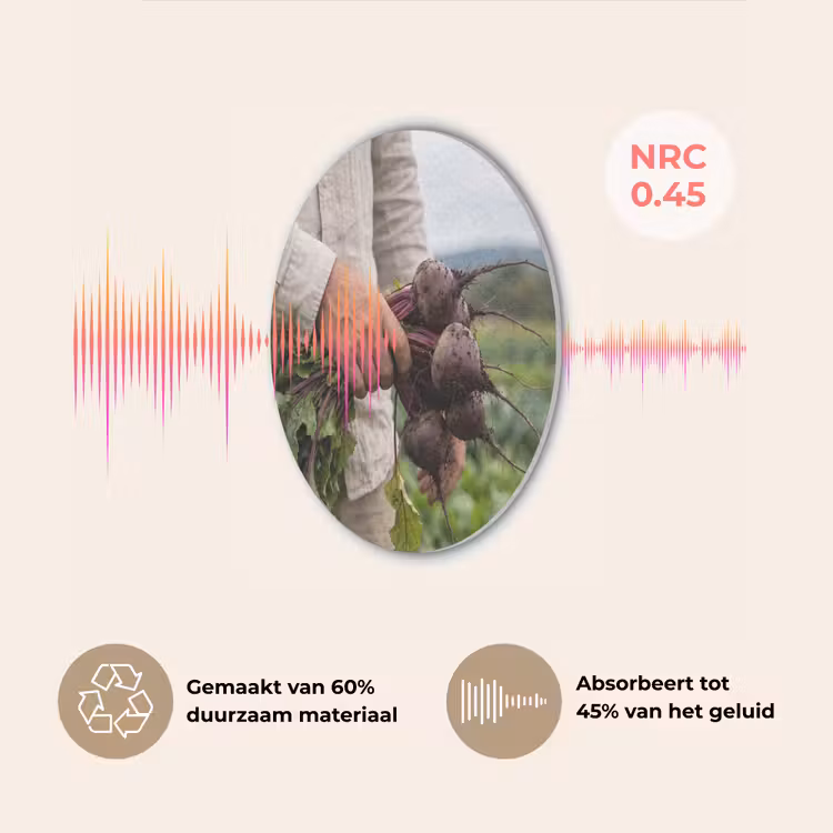 Bieten - Vers - Moestuin Akoestische PET Vilt - Rond klein -USP_NL