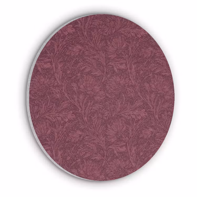 Bladeren - Patroon - Paars Akoestische PET Vilt - Rond klein 838 -3d