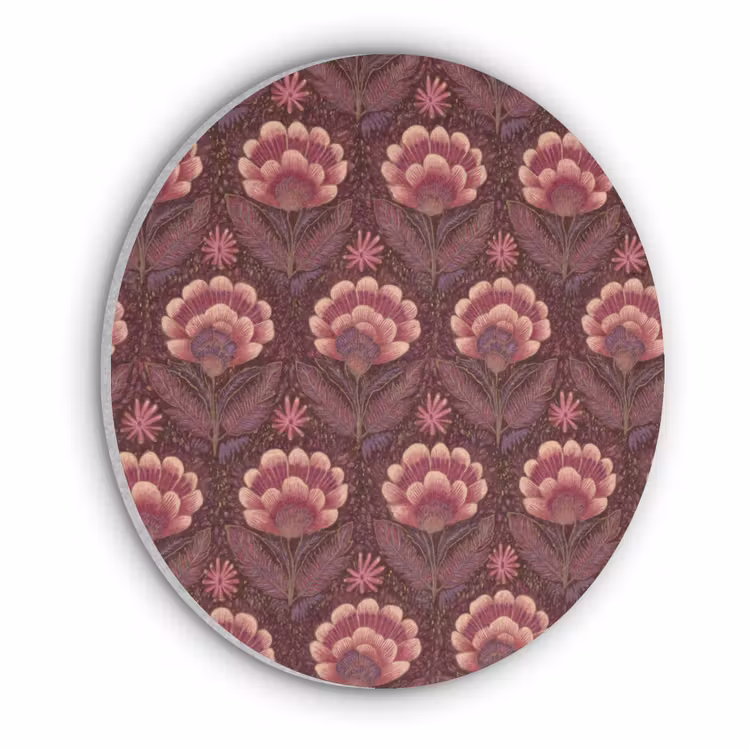 Bloemen - Waaier - Paars Akoestische PET Vilt - Rond klein 838 -3d