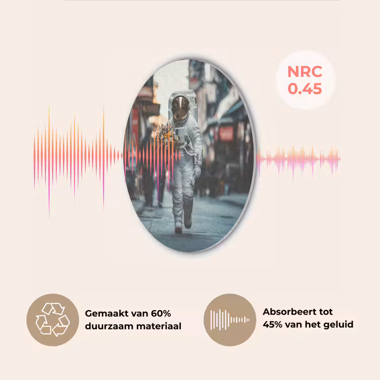 Boeket - Bloemen - Kleurrijk - Astronaut Akoestische PET Vilt - Rond klein -USP_NL