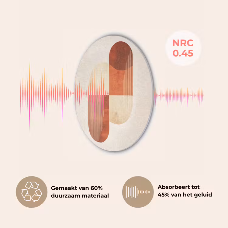 Bogen - Beige - Vormen Akoestische PET Vilt - Rond klein -USP_NL