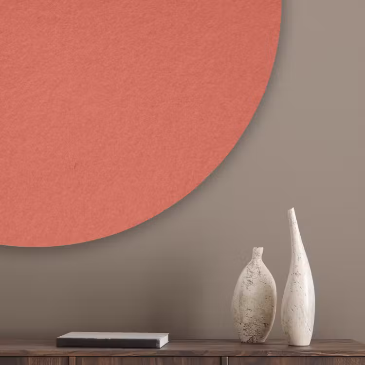 Brick - Red - Rood Akoestische PET Vilt - Rond klein 838 -sfeer5_closeup