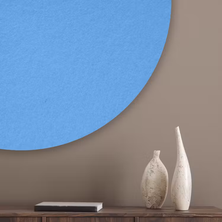 Bright - Azure - Blauw Akoestische PET Vilt - Rond klein 838 -sfeer5_closeup