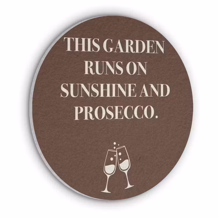 Bruin - Zomer - Quote - Drinken Akoestische PET Vilt - Rond klein -3d