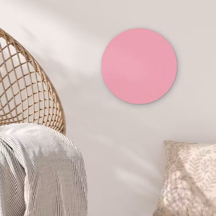Bubblegum - Pink - Roze Akoestische PET Vilt - Rond klein 838 -sfeer4