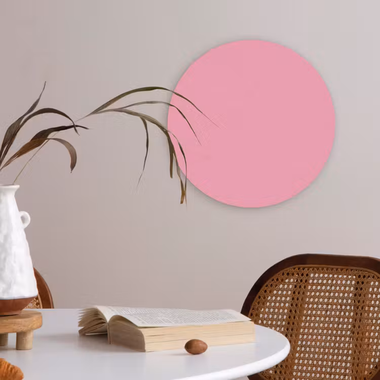 Bubblegum - Pink - Roze Akoestische PET Vilt - Rond klein 838 -sfeer3