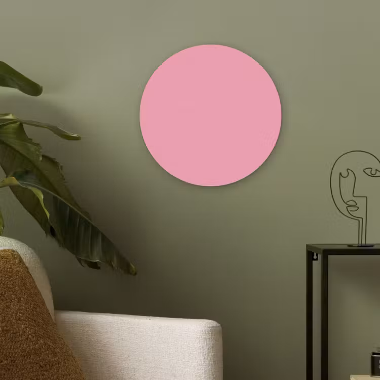 Bubblegum - Pink - Roze Akoestische PET Vilt - Rond klein 838 -sfeer2