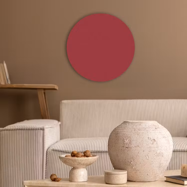 Burgundy - Wine - Rood Akoestische PET Vilt - Rond klein 838 -sfeer1