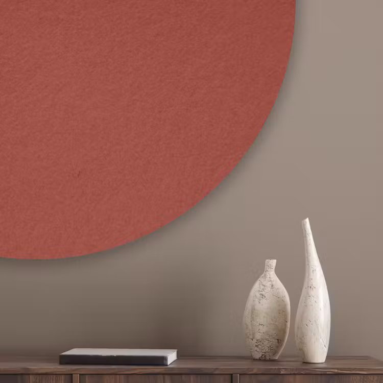 Burnt - Copper - Rood Akoestische PET Vilt - Rond klein 838 -sfeer5_closeup