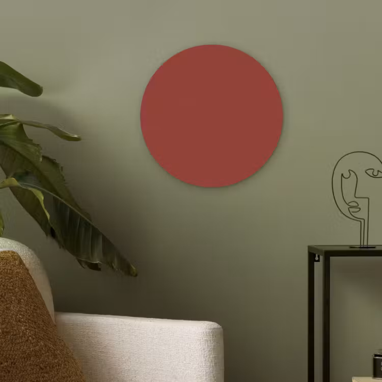 Burnt - Copper - Rood Akoestische PET Vilt - Rond klein 838 -sfeer2
